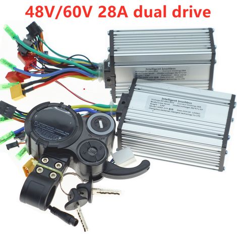 48V 60V 28A High-Power Off-Road Scooter Dual-Drive Controller Instrument Panel Front and Rear Drive High-Power Controller (1/5)