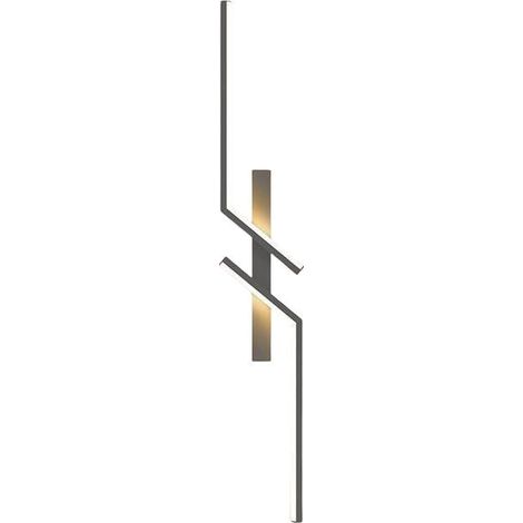 LED-Wandleuchte für den Innenbereich, 80 cm, 12 W, modernes Design, Acrylglas, warmweißes Licht (3000 K), schwarz (1/4)