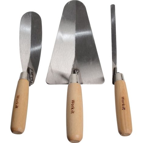 Herramienta albañil fusion work it set 3 pcs mango madera ergonómico (1/2)