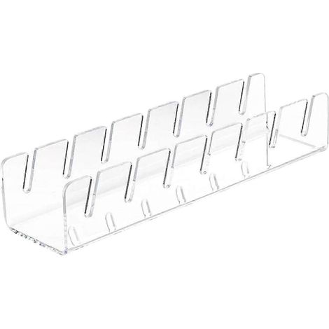 Porte-chapeaux en acrylique pour casquettes de baseball, support de bureau pouvant contenir jusqu'à 7 chapeaux, présentoir à chapeaux pour commode.-Clear (1/5)