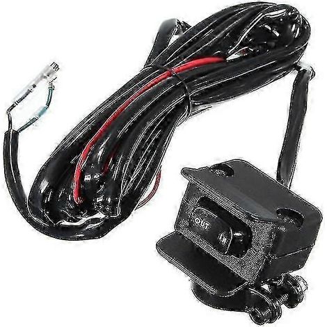 Interrupteur à bascule 12V pour treuil compatible avec les treuils électriques VTT/UTV, avec support de montage et câble de commande. (1/5)