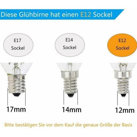 Ampoules E12 - 15 W - 220-240 V - Dimmable - Forme Flamme - Transparentes - Pour Lampe De Sel Et Éclairage Intérieur - 6 Pièces (1/4)