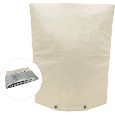 Housse antigel pour robinet extérieur 43x52cm, protection hiver contre le gel, couvercle en aluminium isolant antigivrage. (1/5)