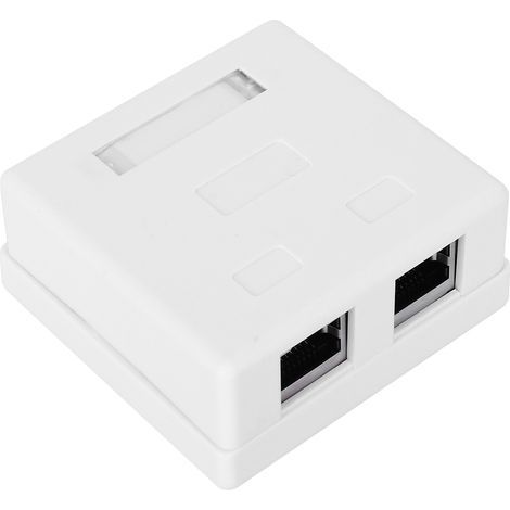 Super 5 Shield RJ45-8P8C Adaptateur mural 2 ports pour plaques murales de réseau.. (1/5)