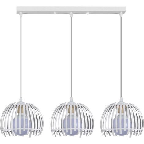FABRILAMP Lámpara de lámpara de techo alargada Latina Blanca 3xe27 Regx74x20cm