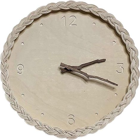 11 Zoll (ca. 28 cm) große, geräuschlose Quarz-Wanduhr ohne Ticken, 3D-Holz-Design, Küchenuhr für Zuhause, Büro, Klassenzimmer, Schule, Wohnzimmer – Dekoration