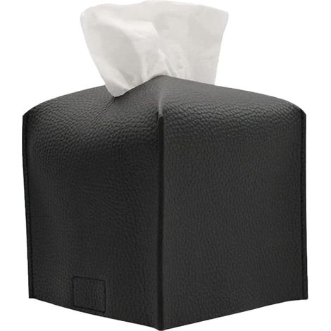 Funda Para Caja De Pañuelos - Cuadrada - Cuero Sintético Pu - Para Mesa De Noche Y Escritorio - 1 Unidad (1/5)
