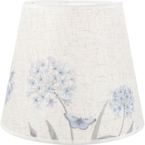 Abat-jour de style campagnard (24 x 20 x 16 cm) pour lampe de table ou lampadaire, diffuseur de lumière en tissu, idéal pour la décoration du salon et de la chambre. (1/5)
