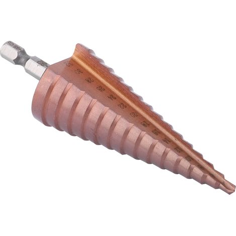 Foret étagé multifonction acier rapide HSS cobalt M35, coupeur de trous 4-32mm, queue hexagonale, revêtement cobalt, perceuse à étages (1/3)