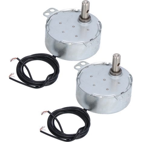 2-piece Mini Synchronous Motor 15-18 RPM CW CCW Rotation Accessory Set 4W AC220-240V 50TYC (1/5)