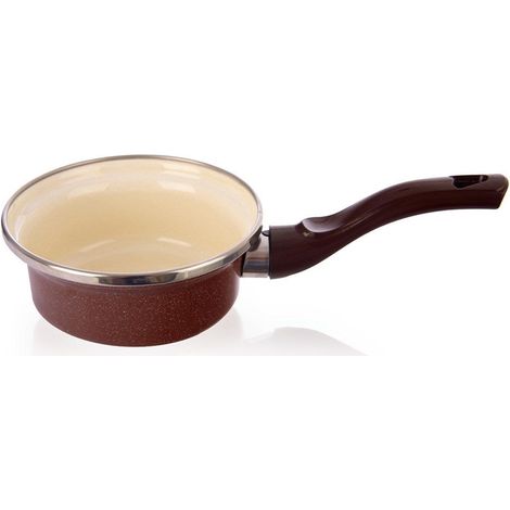 Cacerola esmaltada MARRÓN de 12 cm, 350 ml (1/5)