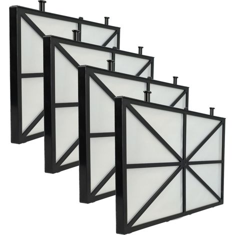 vhbw 4x Filtro compatibile con Dolphin Active X5, X3, X 4 aspiratore piscina - filtro fine, 26,5 x 15,8 x 1,1 cm