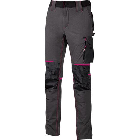 Pantaloni da Donna UPower Atom Grigio-Fuxia XS