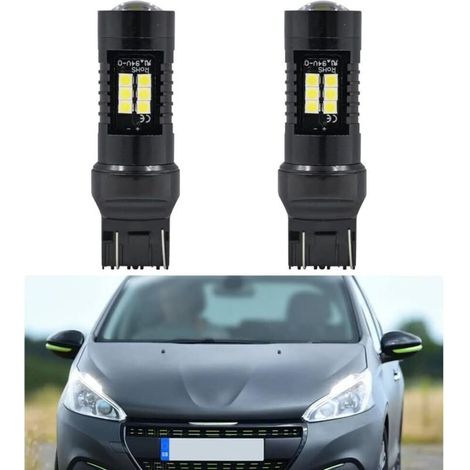 7443 7444NA Bulb W21/5W LED Bulbs Used For Backup Lights Tail Lights Fog Lights DRL Daytime Running Lights Brake Bulbs For Car and Motorcycle White 2PCS MUMU