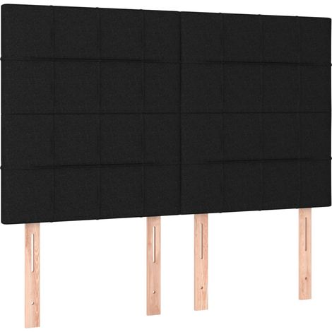 Maison Exclusive - Testiera Nera 144x5x118/128 cm Tessuto