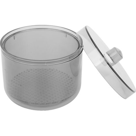 Boîte de nettoyage pour porte-fraises dentaires, boîte ronde de trempage pour fraises dentaires, fournitures dentaires, gris transparent (1/5)