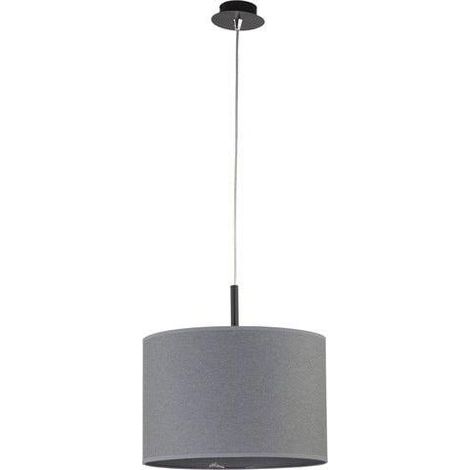 Suspension Nowodvorski Alice grise tissu Ø37,5cm noir