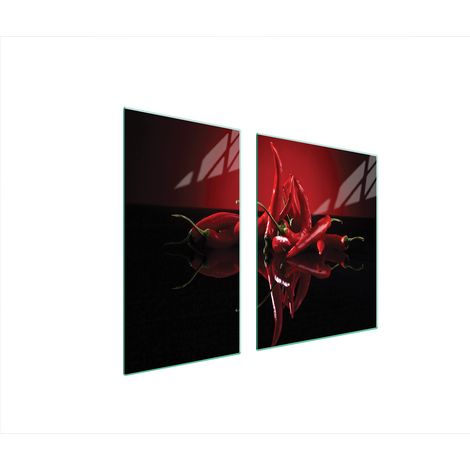 Plaque de protection en verre pour four 90x52 piment (1/5)