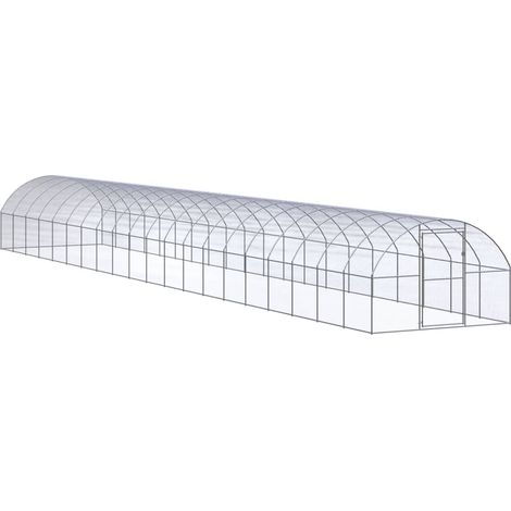 Outdoor-Hühnerstall 3x20x2 m Verzinkter Stahl