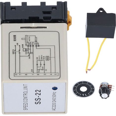 BERM Wechselstrom-Motor-Drehzahlregler, Split, 1-phasig, 6–200 W, 90–2800 U/min, 220 V/240 V, SS-22 (1/5)