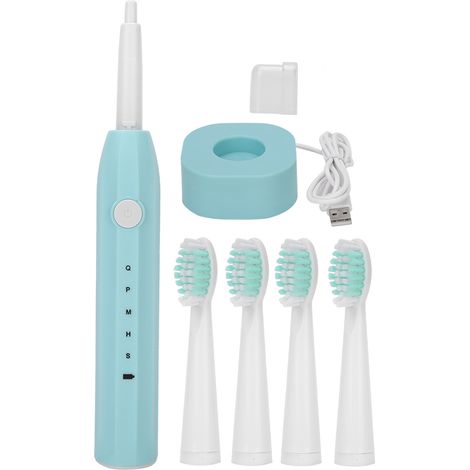 Brosse à Dents Électrique Rechargeable USB Adulte Ultrasonique Etanche Automatique Bleu (1/5)