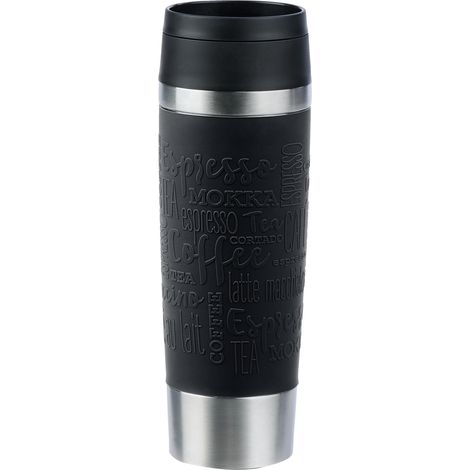 Emsa travel mug taza tÉrmica classic grande negro/acero inoxidable, 0,5 litros n2022000