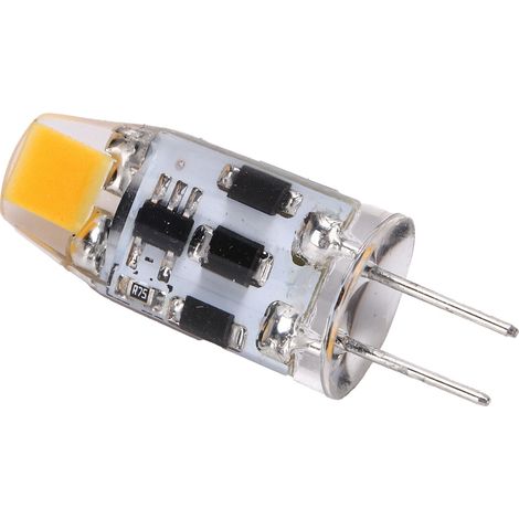Ampoule LED G4 2W 200LM 360° à intensité variable en silicone à deux broches pour la maison et le bureau, AC/DC 1224V (blanc chaud 2700K/3100K) (1/5)