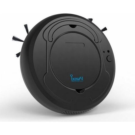 Aspirateur robot, Robot Laveur, Aspirateur robot 3 en 1, 1200MAH, 3W, 3.7V, Noir, KINSI
