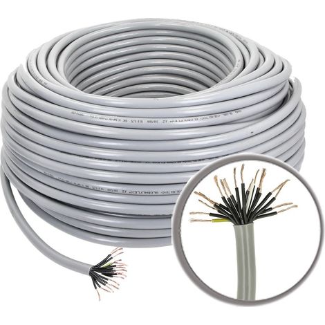 Câble de commande PVC 18 x 0,75 mm² avec conducteur de protection