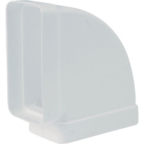 Codo de 90° rectangular horizontal blanco Blanco 55x220 Blanco 55x220 (1/2)