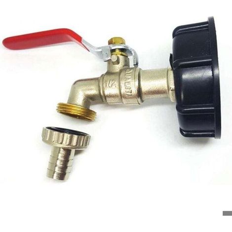 Adaptateur IBC - Filetage S60x6 - Raccord BSP 1/2 Pouces - Pour Robinet de Jardin - 1 Pièce (1/4)