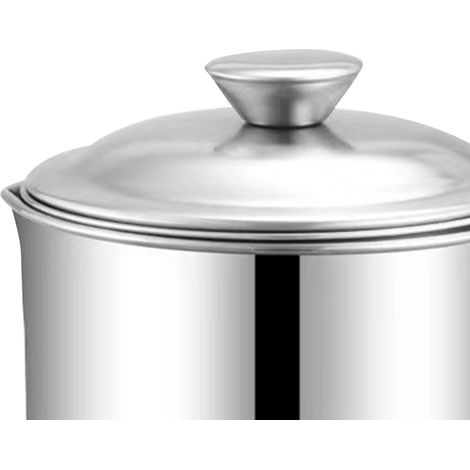 Bouteille d'huile en acier inoxydable 304, 1.3L, avec filtre et couvercle, pour cuisine, réservoir de stockage d'huile, passoire intégrée, argenté (1/5)