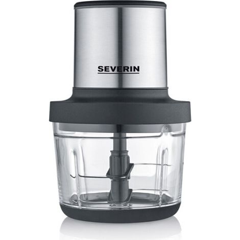 Mini hachoir sans fil Severin KM 3866 200 W Inox brossé et Noir mat (1/10)