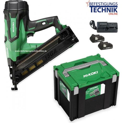 HiKOKI Akku Nagler NT1865 DBAL 18V inkl. 2x2,5Ah für 34° DA Nägel BR-06"-"EN13875