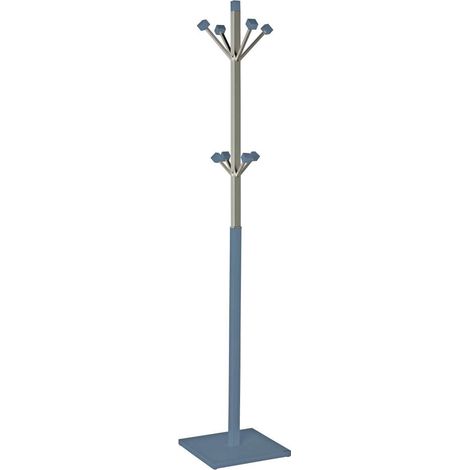 Perchero mod. 429 moderno herrajes cromo satinado lacado azul, 180 cm(alto)34 cm(ancho)34 cm(largo) (1/2)