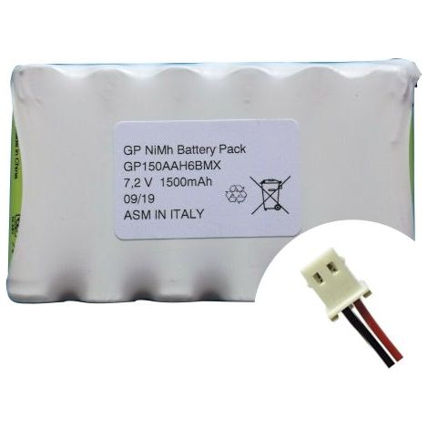 GP Batteria ricaricabile Ni-Mh 7,2V 1800mAh compatibile centrale Bentel BW64 - 6GP180AA-BEN