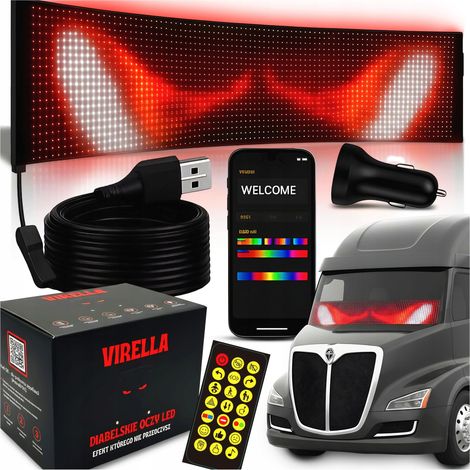 Striscia LED per fari auto 59x12 cm occhi del diavolo occhi LED per camion (1/5)