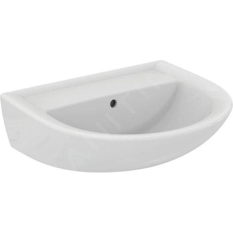 Ideal Standard Eurovit - Lavabo 550x460 mm, avec trop-plein, sans trou pour robinetterie, blanc W332701 (1/2)