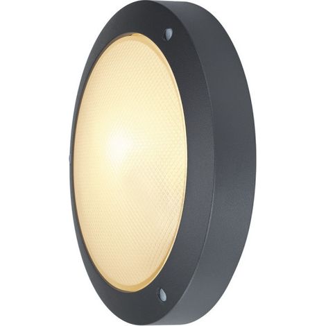 Applique et plafonnier extérieur BULAN gris E14/C35 60W max IP44 - SLV - 229075 (1/3)