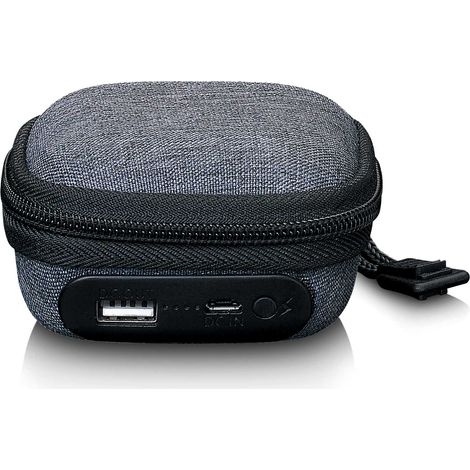 Kopfhörer-Etui mit integrierter Powerbank, Grau (1/5)