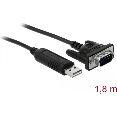 Delock Adaptador USB 2.0 Tipo-A para 1 x Serial RS-232 DB9
