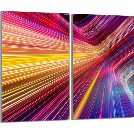 Glasschutzplatte für den Herd 2x30x52 Bunt (1/5)