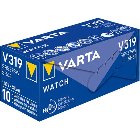 Varta KNOPFZELLE FÜR UHREN 1.55 V - 16 mAh SR527 319.801.111 (1 St. / Blisterverpackung)