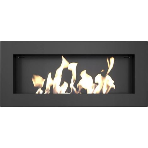Wandkamin Bioethanol DELTA SLIM TÜV schwarz