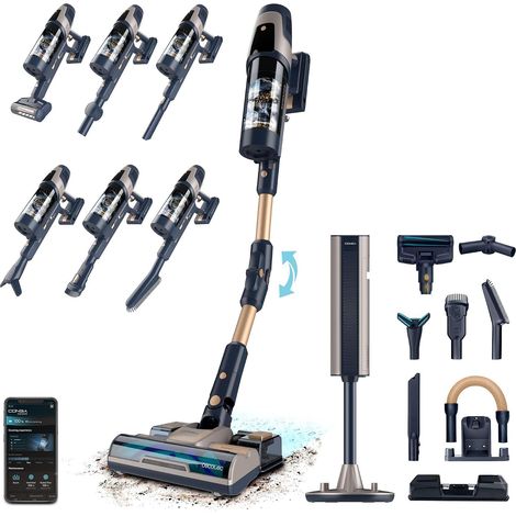 Aspirateur-balai sans fil avec vidange automatique