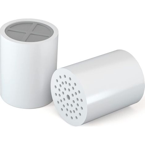 Lot de 2 cartouches de remplacement pour Filtre de douche, Cartouches à 20 Étapes Avec Vitamine C, pour Éliminer le Chlore, le Fluorure, Les Métaux Lourds et Autres Sédiments (1/5)