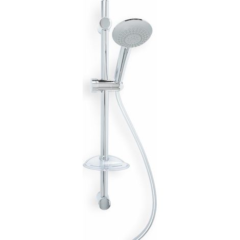 Metaform - Saliscendi Doccia 3 getti Doppia aggraffatura in Acciaio inox e ABS Mod. Idra