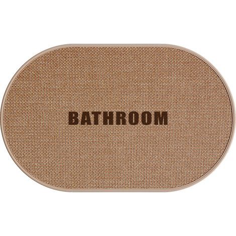 Tapis de salle de bain pour la maison, 40x60cm, marron, antidérapant, absorbant, adapté aux entrées de toilettes et à séchage rapide. (1/5)