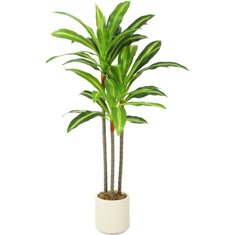 HOMCOM 90cm Lifelike Fake Tree with Bendable Trunks for Home Decor, Green (1/5)