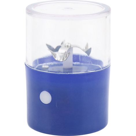 Broyeur à épices électrique à lames en acier inoxydable, rechargeable par USB, portable, pour épices, herbes et cigarettes (bleu). (1/5)